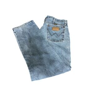 Wrangler Jeans Mens 38X32 Blue Vintage 13MWZGK‎ Cowboy Cut Made In Mexico Denim